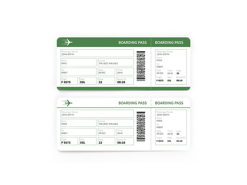 Boarding Pass / Ticketing (Pre-printed & Plain)